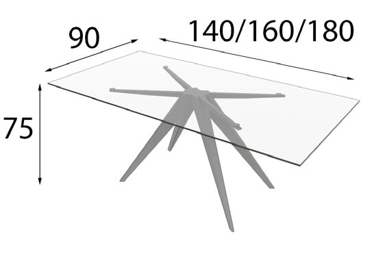 Medidas de las mesas de Franco Furniture