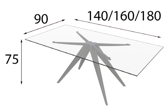 Medidas de las mesas de comedor de Franco Furniture