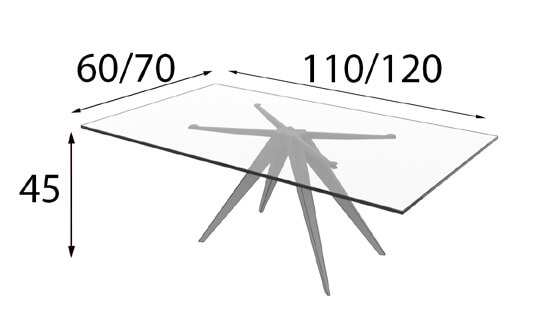 Medidas de las mesas de centro de Franco Furniture