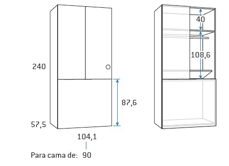 Armarios para habitaciones juveniles de Glicerio Chaves