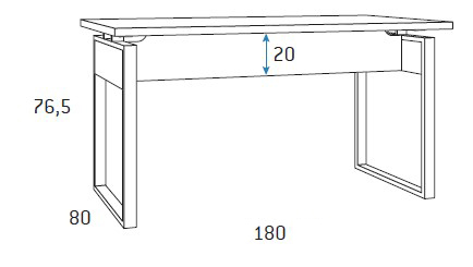 Mesa de despacho para zonas de teletrabajo de Glicerio Chaves