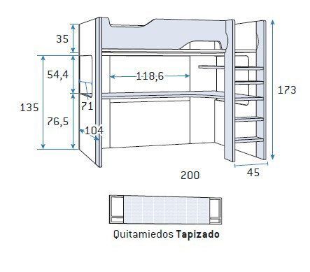 Literas para habitaciones juveniles de Glicerio Chaves