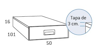 Base de cama con cajón para habitaciones juveniles de Glicerio Chaves