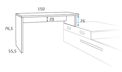 Mesa de escritorio para habitaciones juveniles de Glicerio Chaves