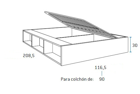 Bañera de cama para habitaciones juveniles de Glicerio Chaves