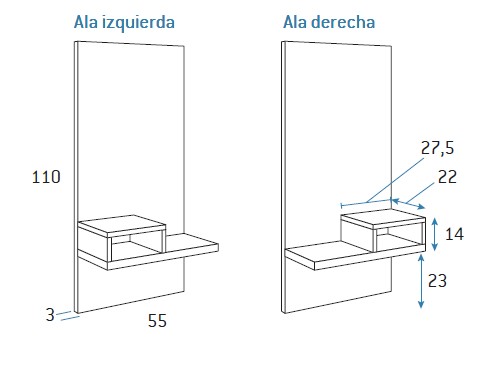 Panel para cabecero de cama para habitaciones juveniles de Glicerio Chaves