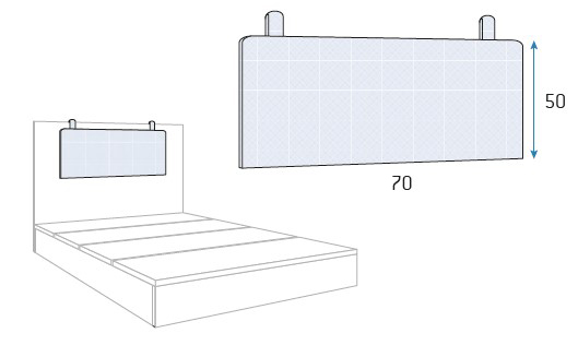 Cabecero de cama para habitaciones juveniles de Glicerio Chaves