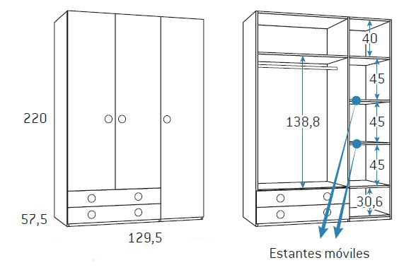 Armarios para habitaciones juveniles de Glicerio Chaves