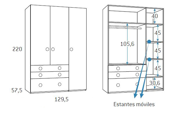 Armarios para habitaciones juveniles de Glicerio Chaves