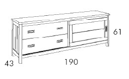 Medidas del mueble de TV de Grupo Seys