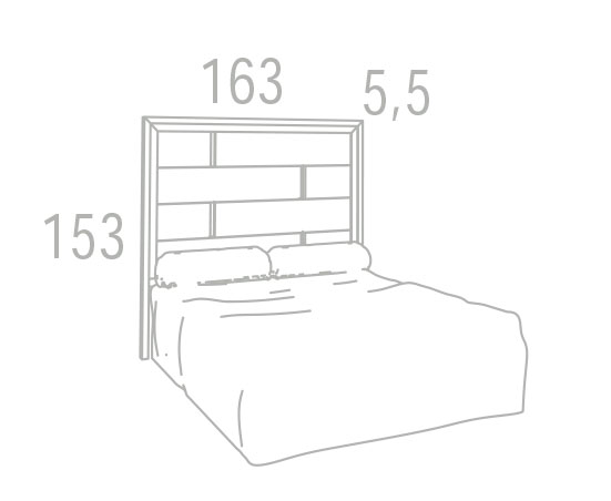 Medidas del cabezal para dormitorio de Grupo Seys