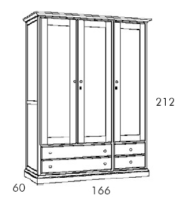 Medidas del armario de Grupo Seys