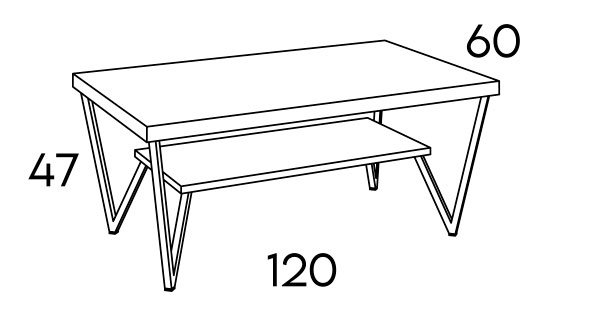 Medidas de la mesa de centro de Grupo Seys