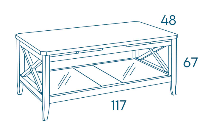 Medidas de la mesa de centro de Grupo Seys