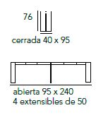 Mesas extensibles para salón o comedor de Indesan