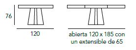 Mesas extensibles para salón o comedor de Indesan