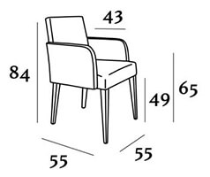 Medidas de la silla Álex de J. Calvo