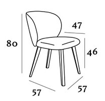 Medidas de la silla Dalia ND de J. Calvo