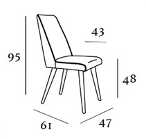 Medidas de la silla Lyssa 95 de J. Calvo