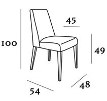 Medidas de la silla Venecia 100 de J. Calvo