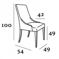 Medidas de la silla Viena 100 de J. Calvo