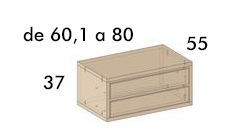 Cajoneras de armarios para dormitorios de Jota Jota Pe