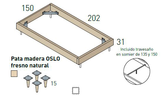 Camas para dormitorios de Jota Jota Pe