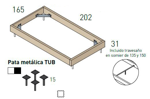 Camas para dormitorios de Jota Jota Pe