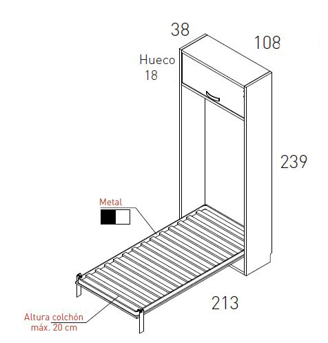 Camas Abatibles para habitaciones juveniles de Jota Jota Pe