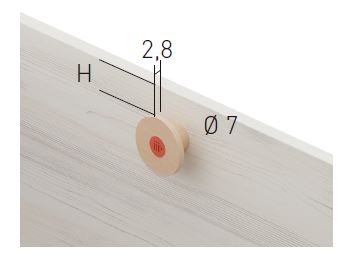 Tiradores COMBO de 7 cm de diámetro de los muebles infantiles de Jota Jota Pe