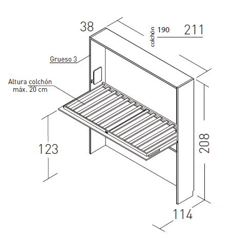 Camas abatibles para habitaciones juveniles de Jota Jota Pe