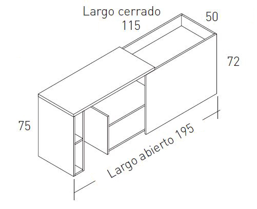 Mesas extraíbles para habitaciones juveniles de Jota Jota Pe