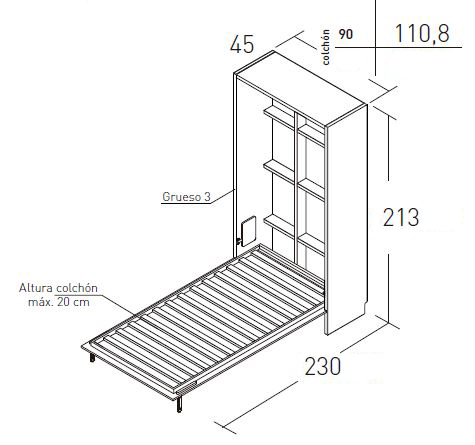 Camas abatibles para habitaciones juveniles de Jota Jota Pe