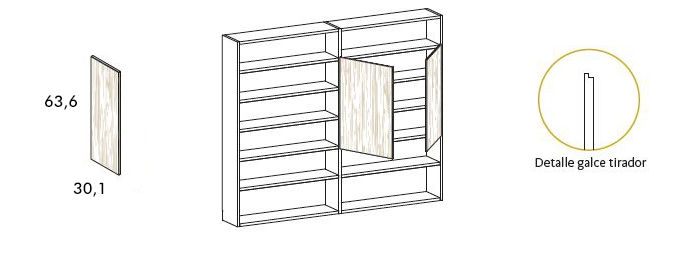 Puertas de muebles para recibidor de LaGrama