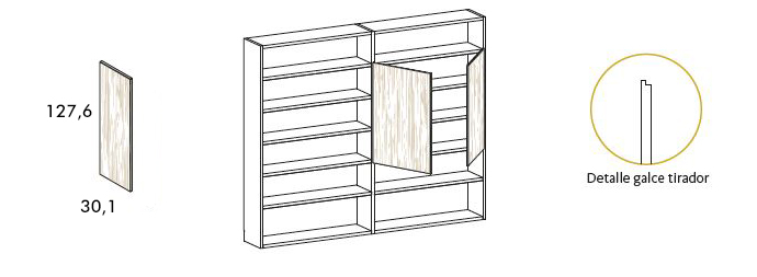 Puertas de muebles para recibidor de LaGrama