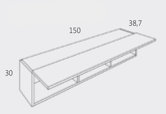 Medidas de los módulos con puerta para colgar de Mesegué