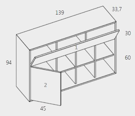 Medidas de los muebles para salón o comedor de Mesegué