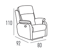 Medidas del sillón relax Laura de Mopal Tapizados