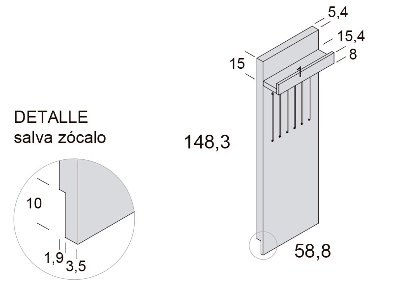 Escritorio con ruedas en Madrid | Muebles Valencia® Acabado B Gris Pizarra  - RosKids Comple Acabado A Oregon - RosKids Base