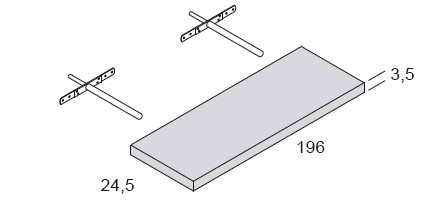 Medidas de los estantes de pared para zona de estudio de Ros