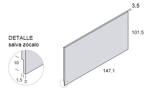 Medidas de los paneles de pared para zona de estudio de Ros