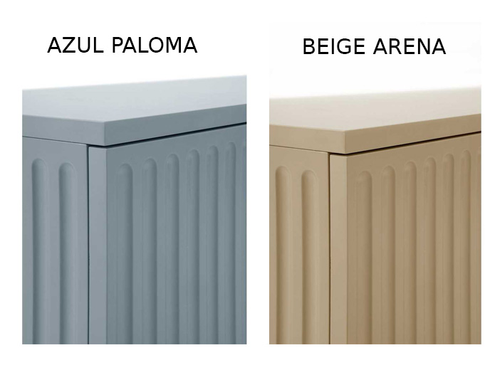 Acabados para el mueble tv de frentes acanalados