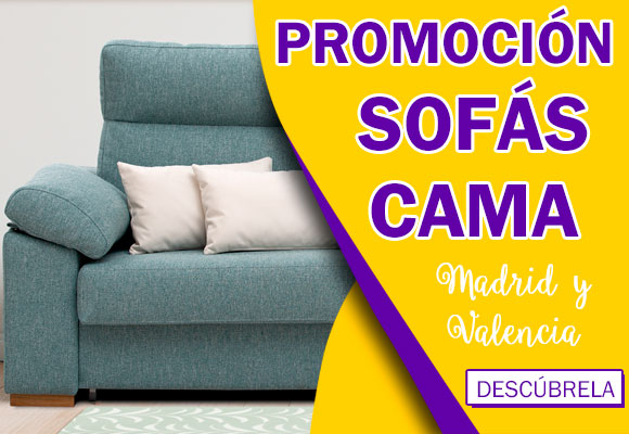 Promoción de sofás cama en las zonas de Valencia y Madrid