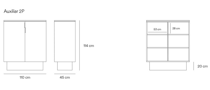 Medidas Mueble Auxiliar Totem Teulat