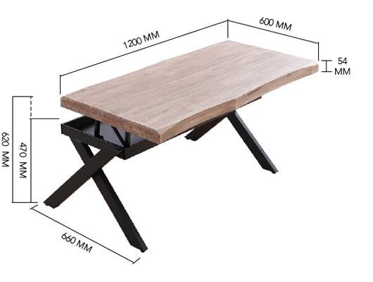 Medidas de la mesa de centro elevable