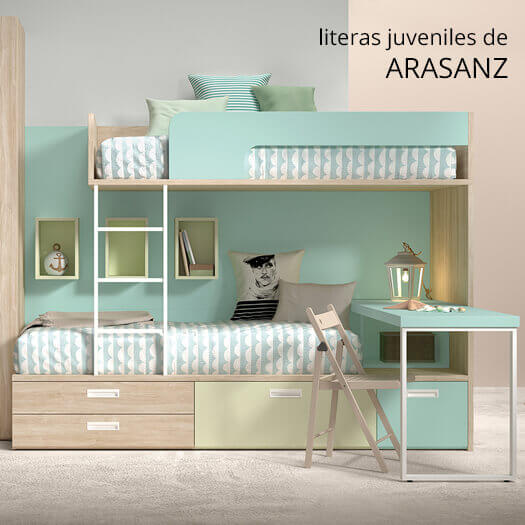 Literas juveniles modernas de Arasanz en Muebles Valencia, tu tienda de muebles en Madrid