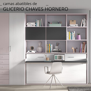 Camas abatibes para habitaciones juveniles de Glicerio Chaves Hornero en Muebles Valencia, tu tienda de muebles en Madrid